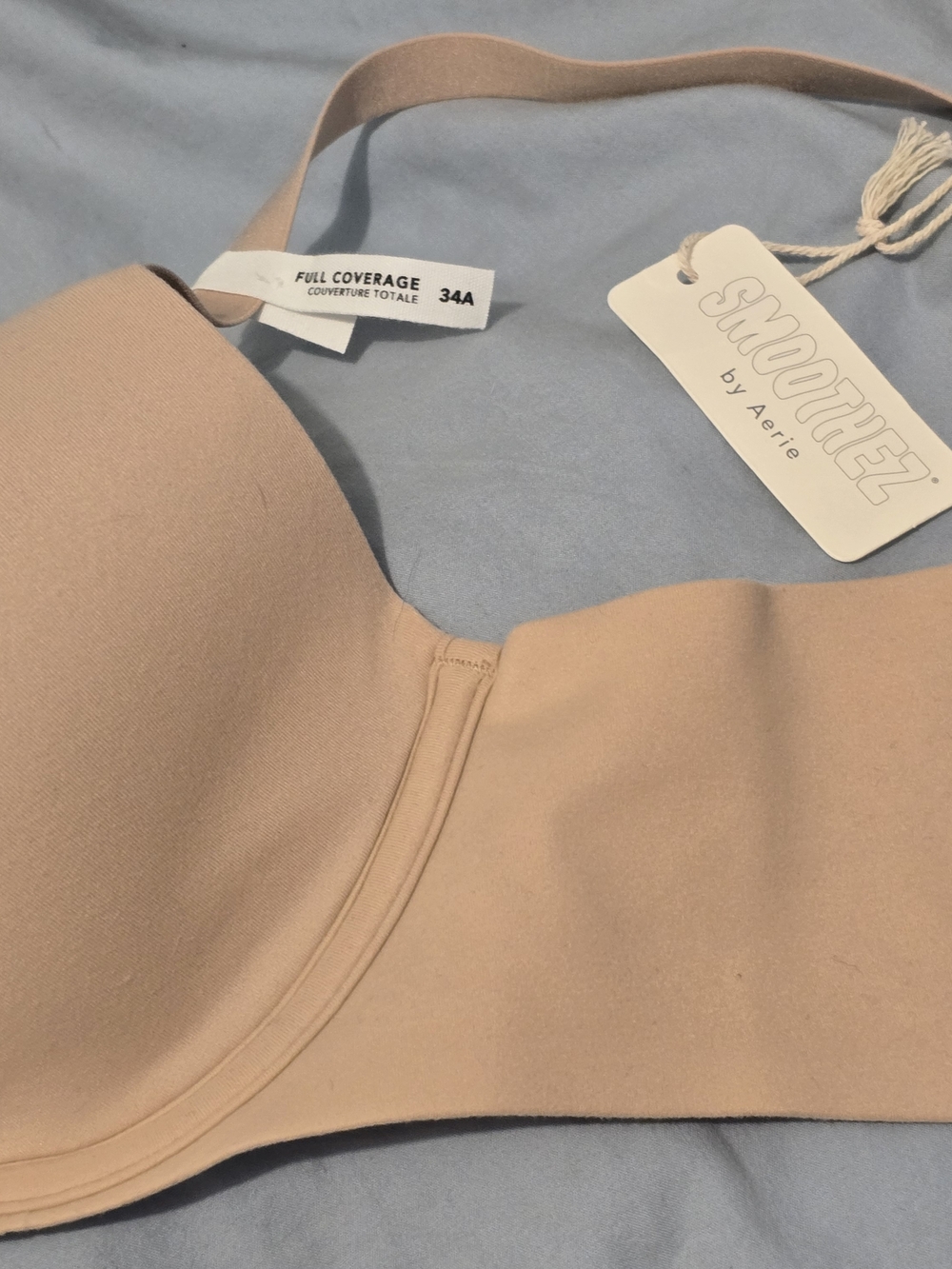 aerie Smoothez Full Coverage Bra Nude NWT 34A